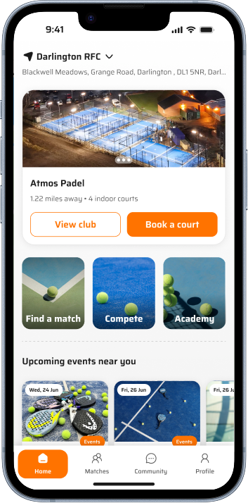 The Atmos app home screen
